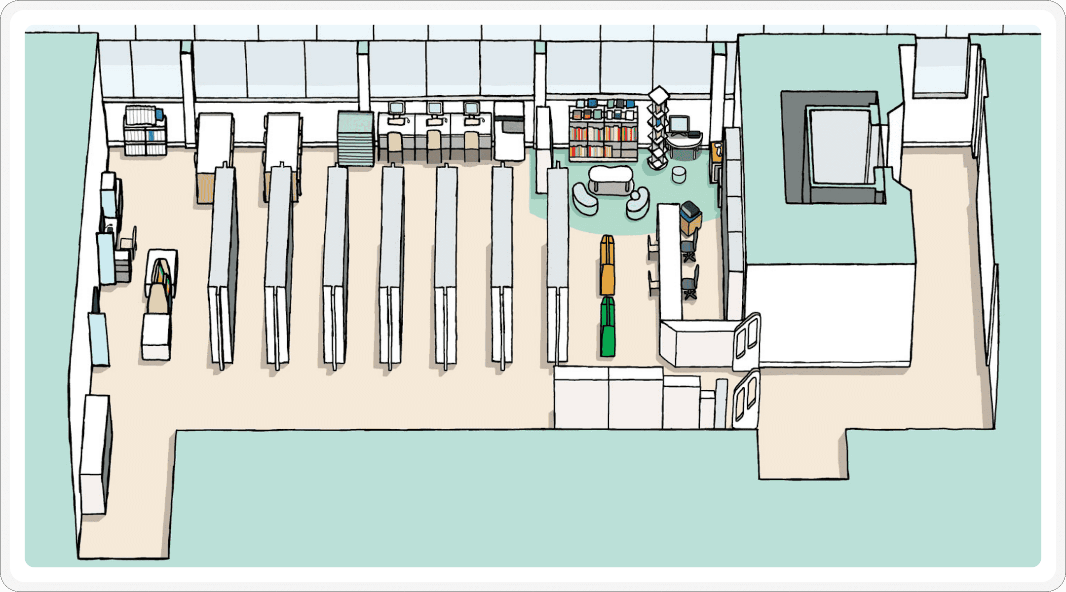 検索アイコンをクリックすると設備の詳細を確認できます